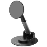 Porodo Magnetic Phone Holder – Adjustable Telescopic Rod, Strong Magnetic Grip (Black)