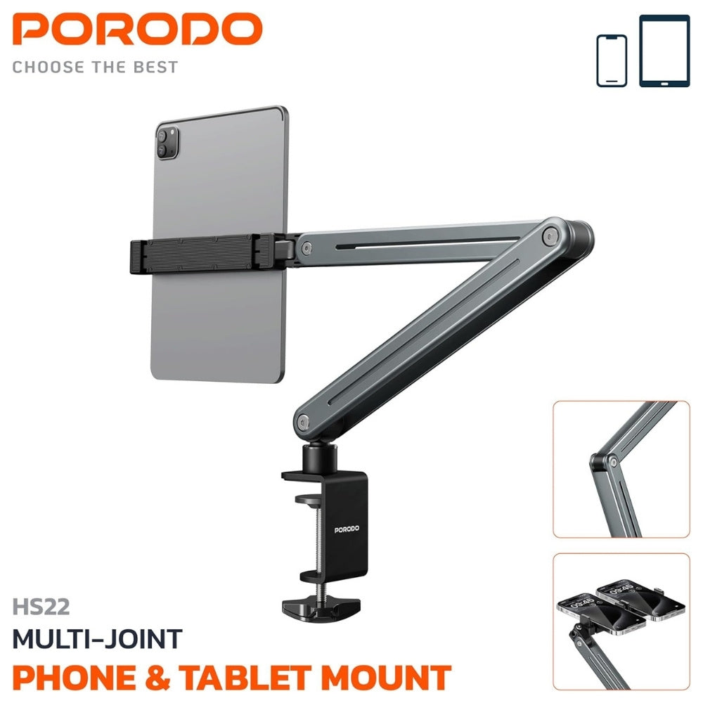Porodo Multi-Joint Phone & Tablet Mount