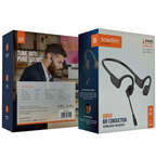 Porodo Soundtec Vibrix Air Conduction Wireless Headset – Open-Ear Lightweight Bluetooth Headphones (Black)