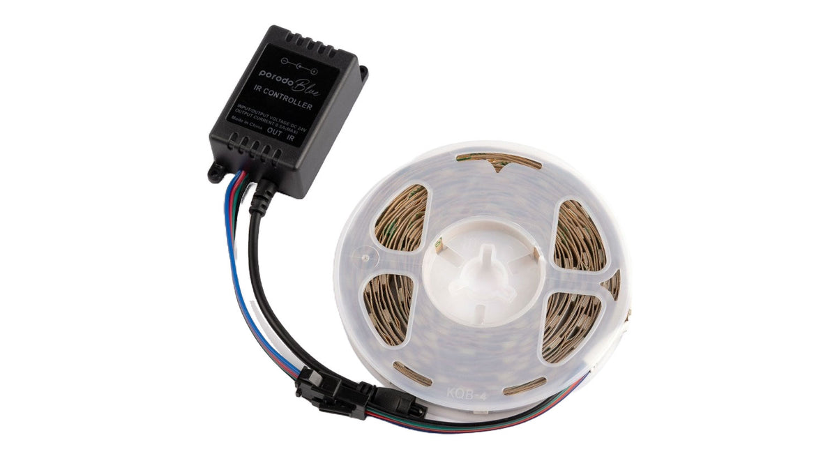 Porodo Blue 16.4 Ft Sound Reactive RGB Strip Light with 44 Key Remote - image 2