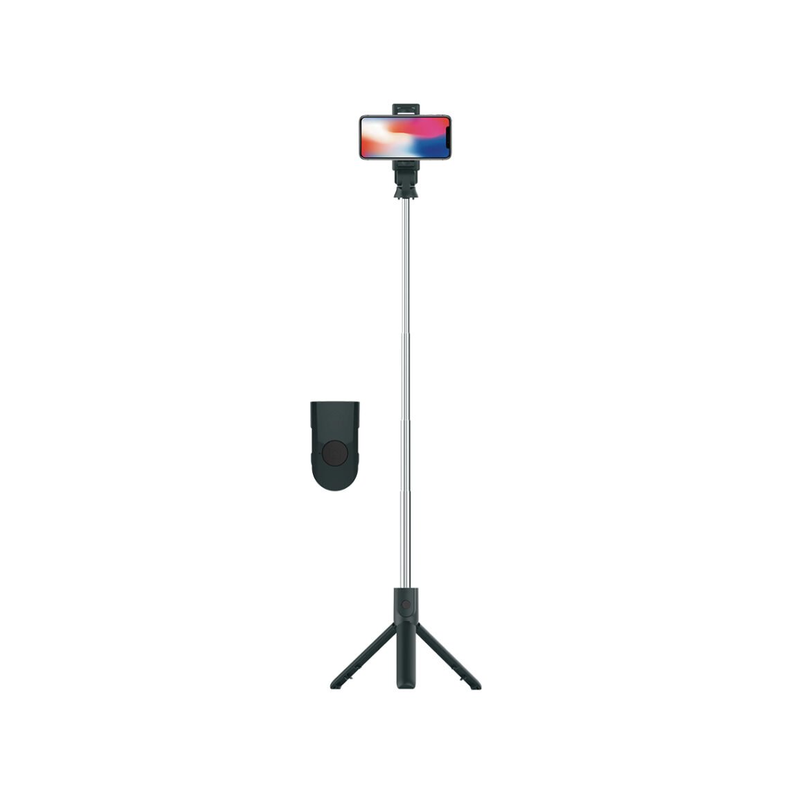 Porodo Bluetooth Selfie Stick with Tripod Stand & Detachable Remote Shutter - Black - image 2