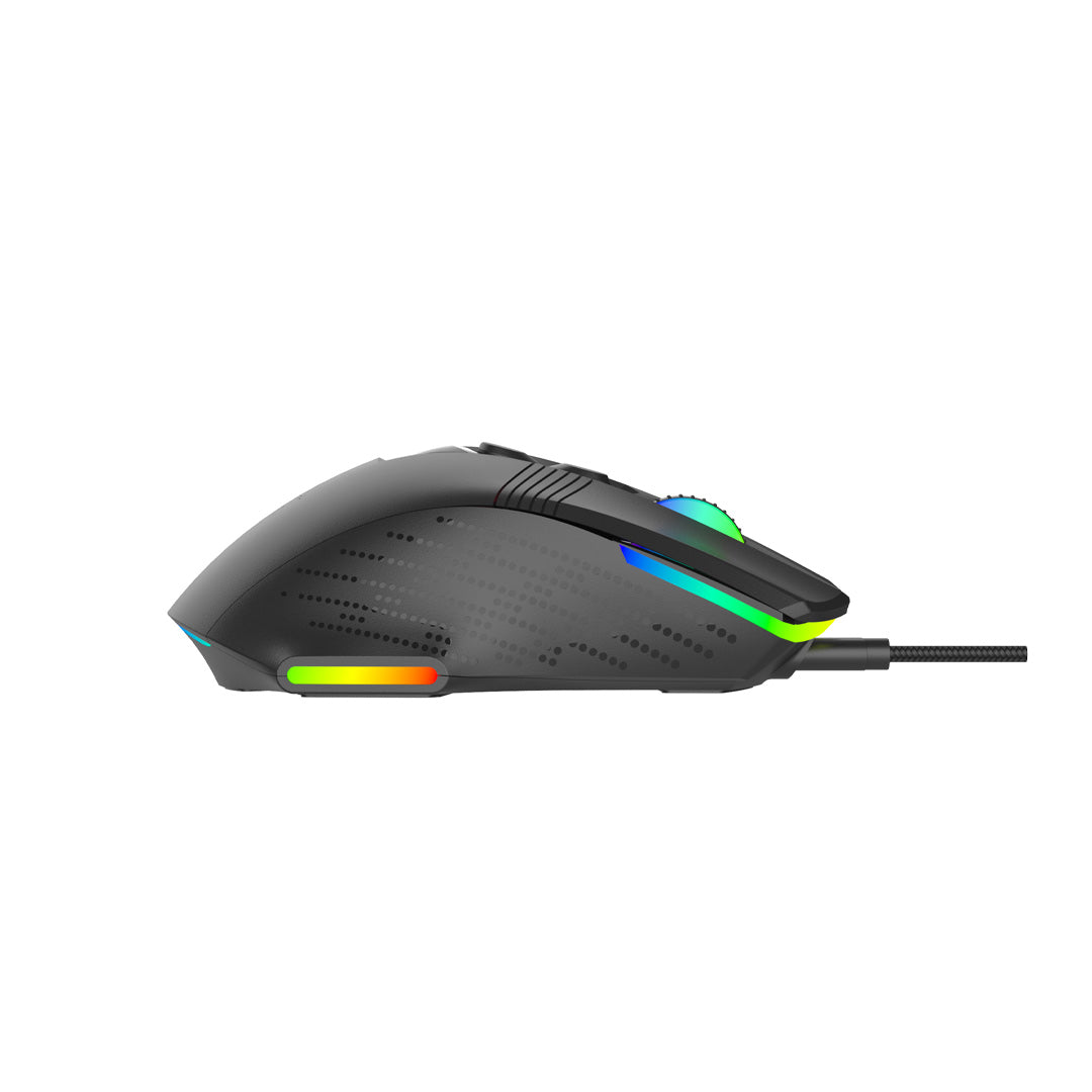 Porodo Gaming 9D Wired Gaming Mouse DPI 12800 with 13 Modes RGB Light - Black - image 4
