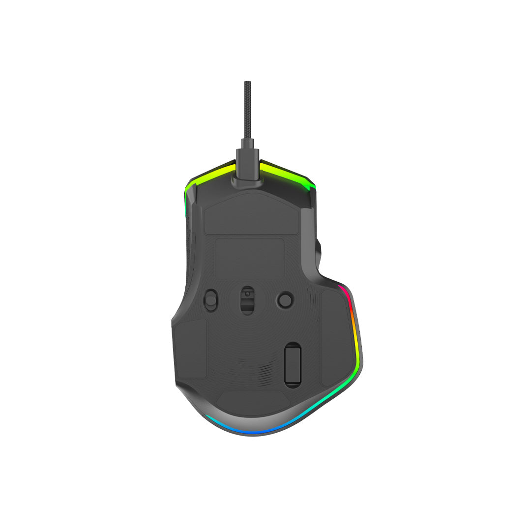 Porodo Gaming 9D Wired Gaming Mouse DPI 12800 with 13 Modes RGB Light - Black - image 3
