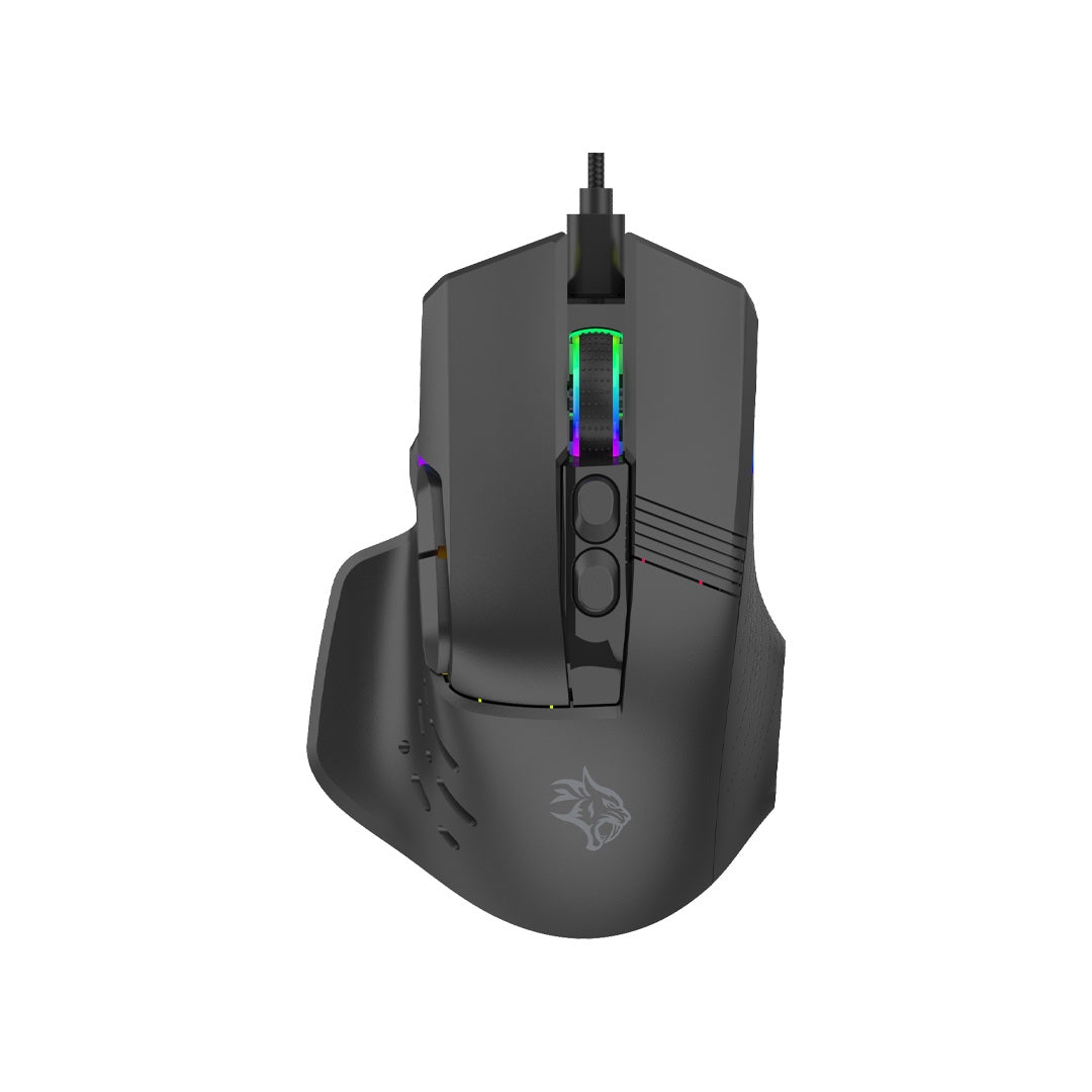 Porodo Gaming 9D Wired Gaming Mouse DPI 12800 with 13 Modes RGB Light - Black - image 2