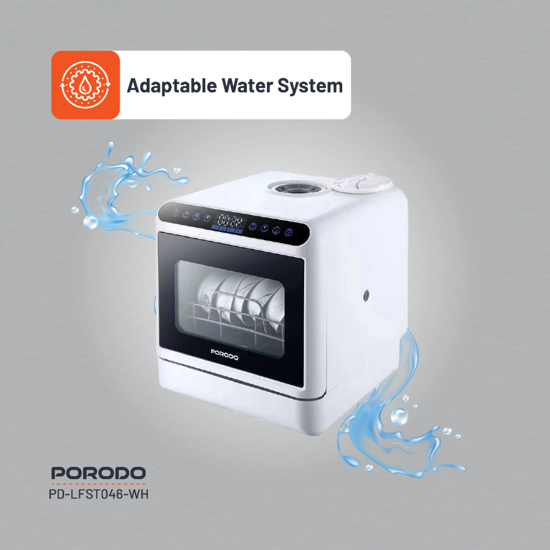 Porodo Lifestyle Counter-Top Dishwasher - White - image 4
