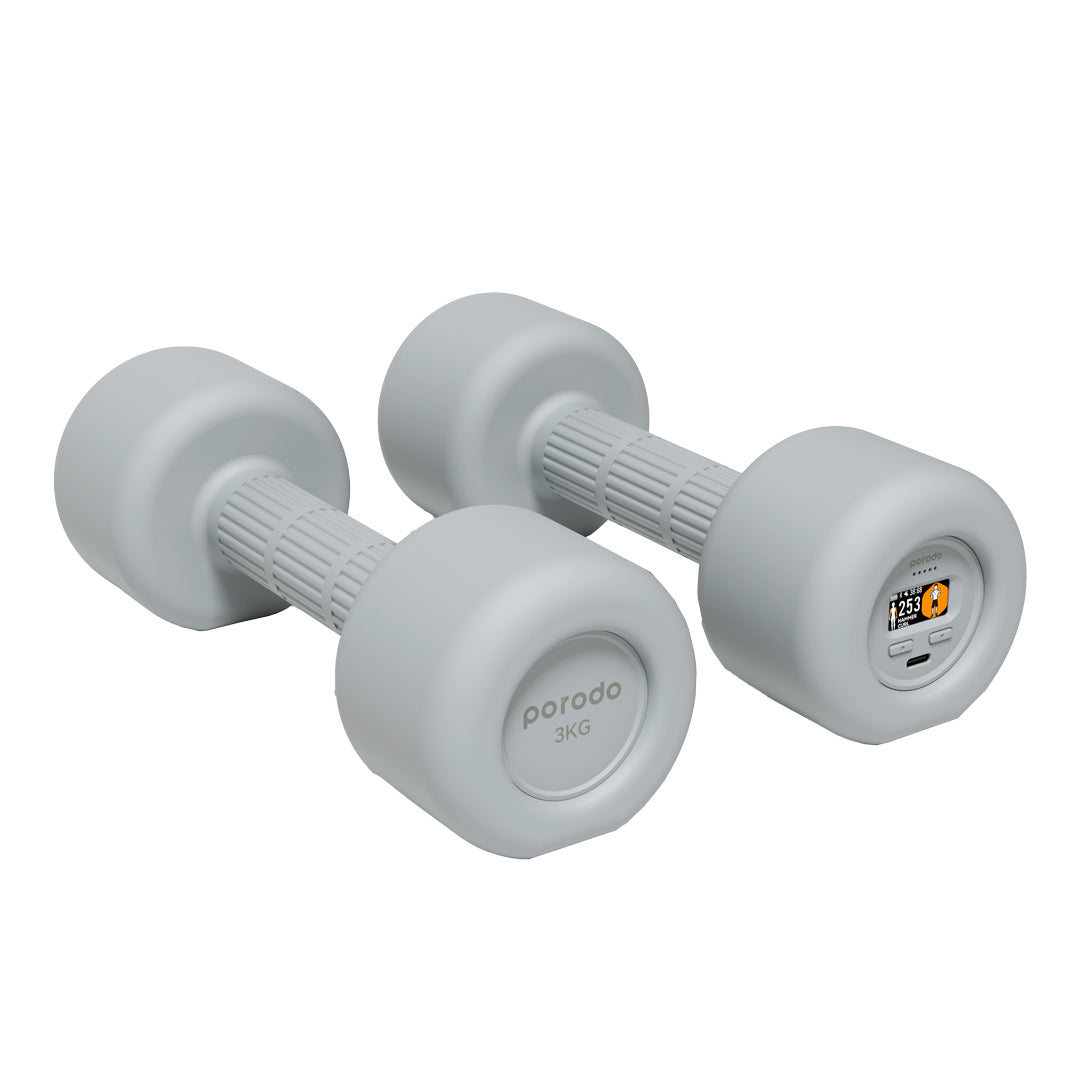 Porodo Lifestyle Smart Dumbbells - Grey - image 3