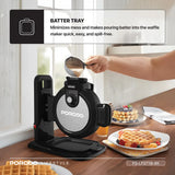 Porodo Lifestyle Vertical Waffle Maker - Black - image 4