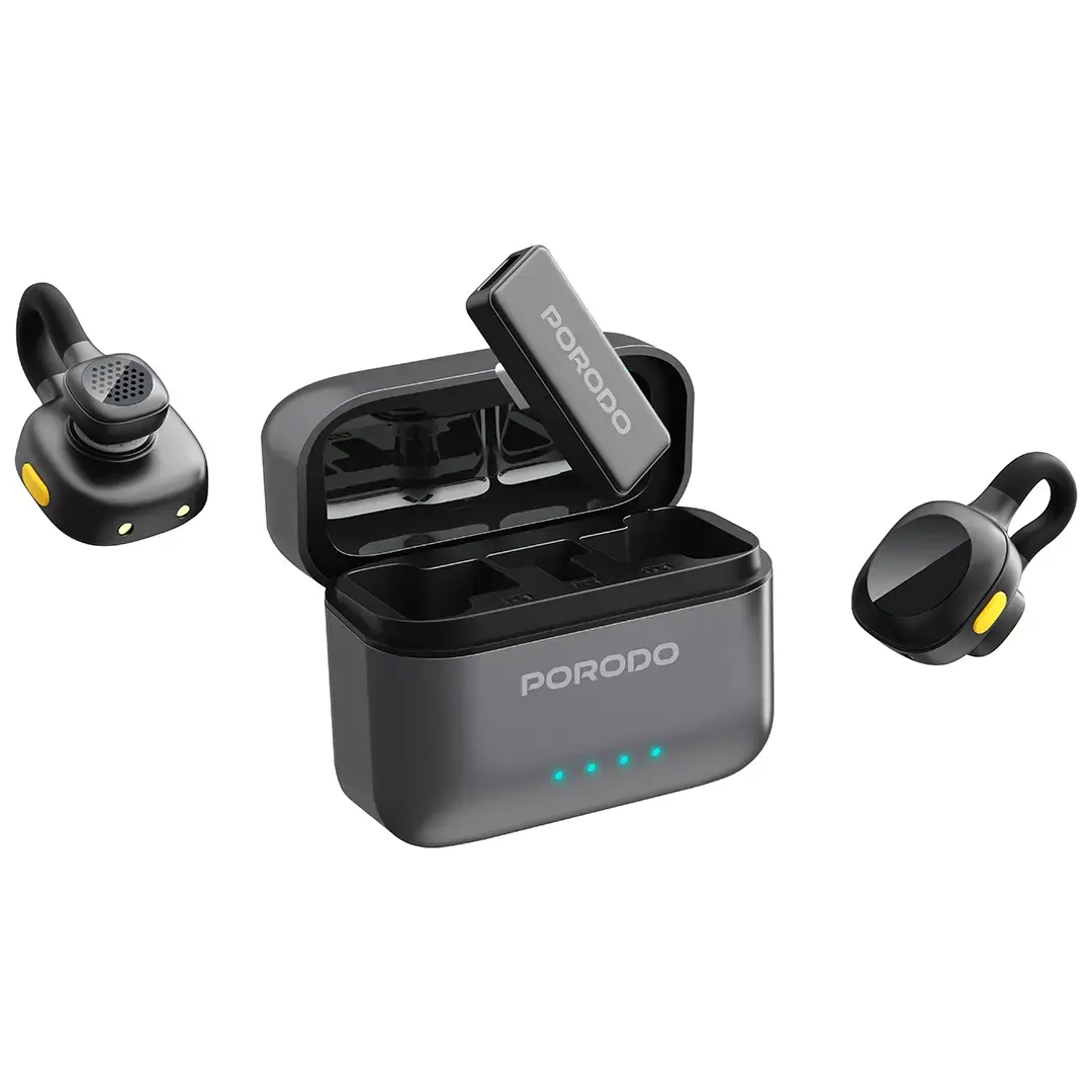 Porodo Movo Lavalier Microphone Type-C Connector - Black - image 2