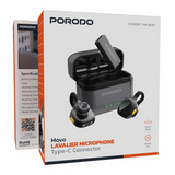 Porodo Movo Lavalier Microphone Type-C Connector - Black - image 3