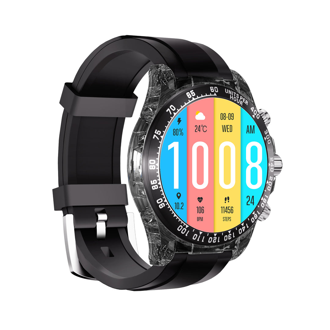 Porodo RAYTONA Smart Watch With Silicone And Metal Strap - Black - image 4