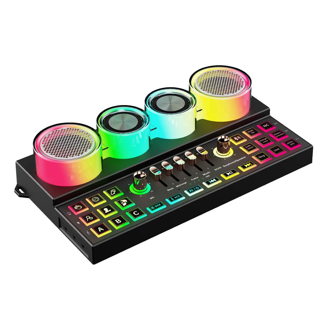 Porodo Soundtec Audiolink Multi-Platform Audio Mixer and Speaker - Black - image 2