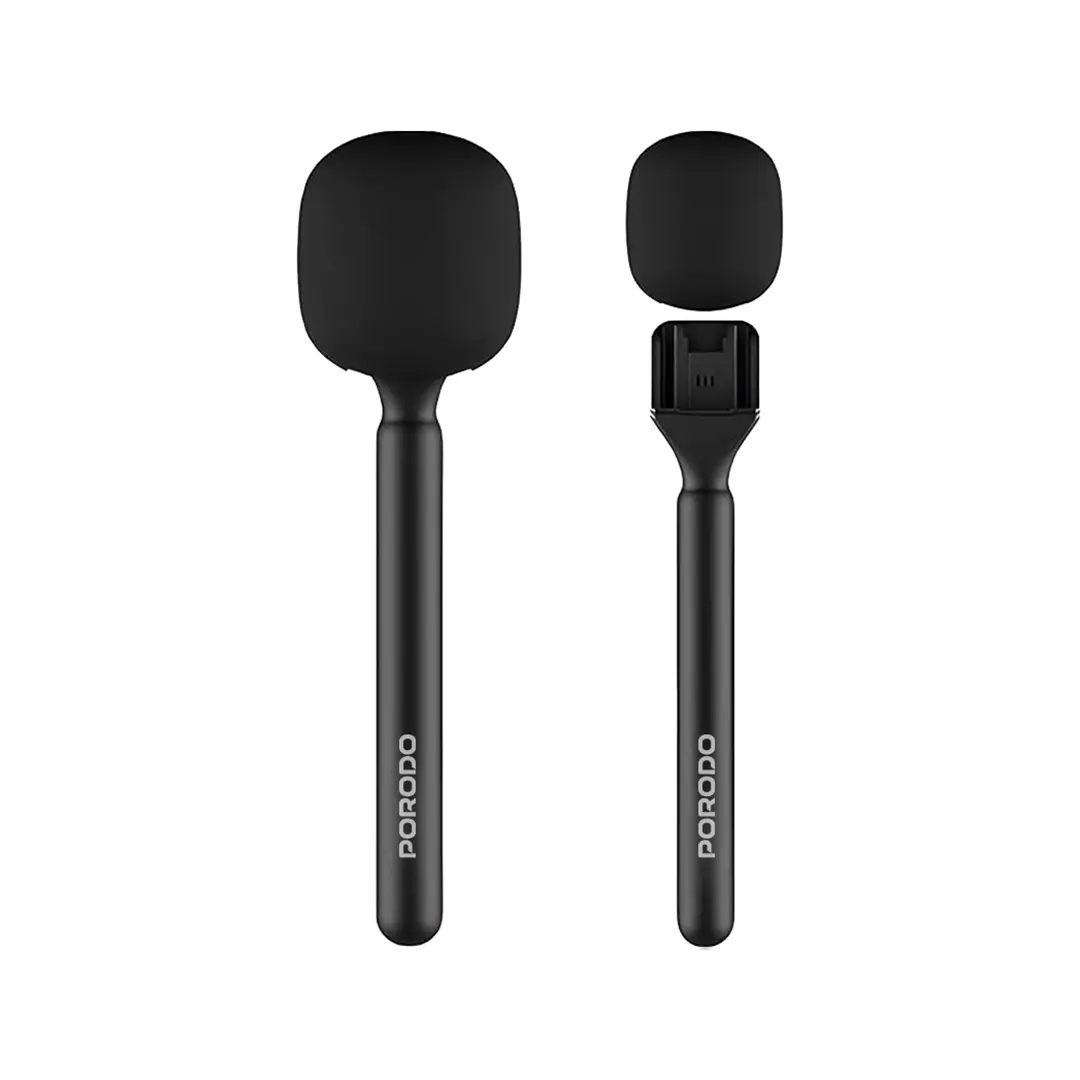 Porodo Two-Device Connect Handheld Lavalier Microphone - Black - image 4