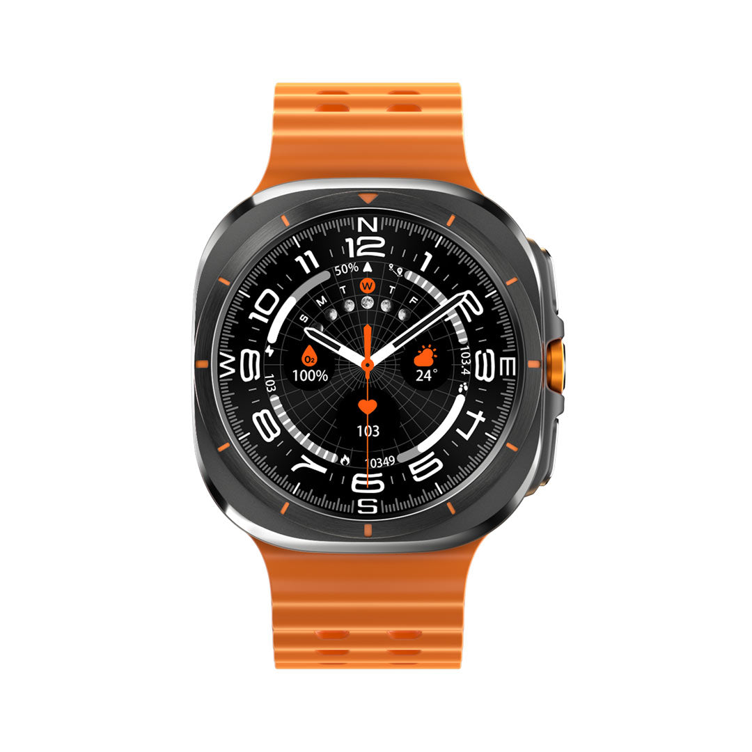 Porodo Voyager Smart Watch Black Orange strap