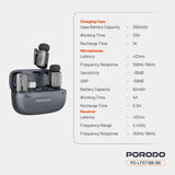 Porodo Wireless Lavalier Microphones Type-C - Black - image 2