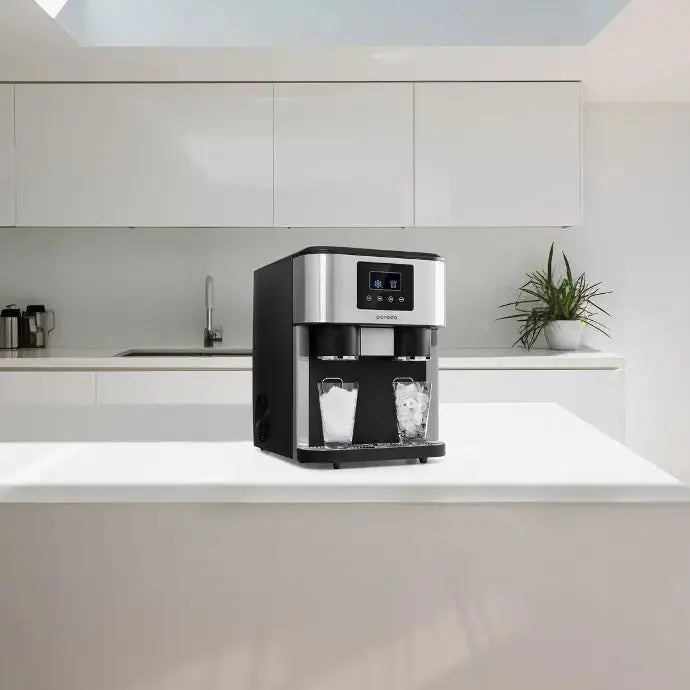 Porodo 3-in-1 Ice Maker with Crusher and Cold Water Dispenser - Black - additional image