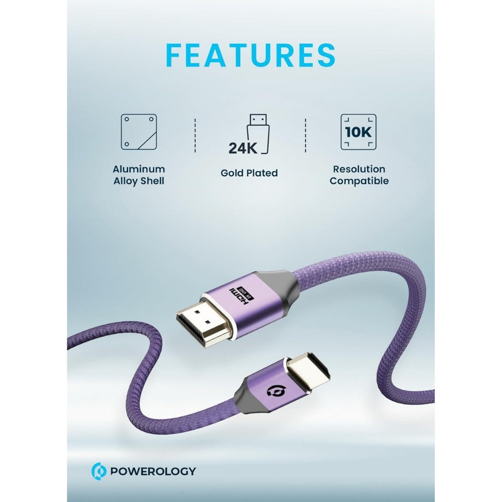 Powerology 8K HDMI Braided Cable 3m