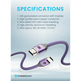 Powerology 8K HDMI Braided Cable 3m