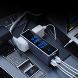 Powerology 300W Car Power Inverter – Universal AC Plug with Digital Display (Grey)