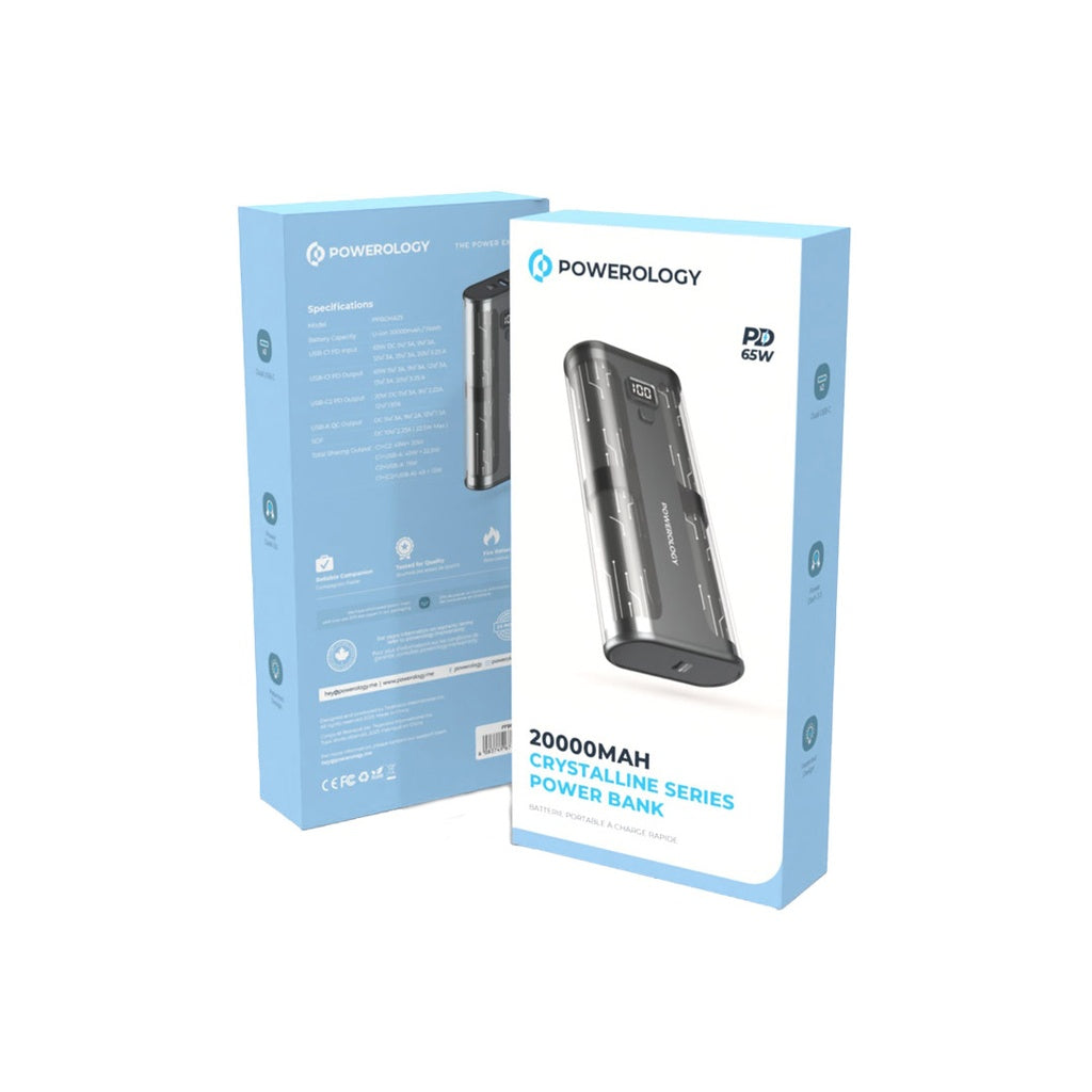 Powerology Crystalline Series Power bank 20000mAh PD 65W