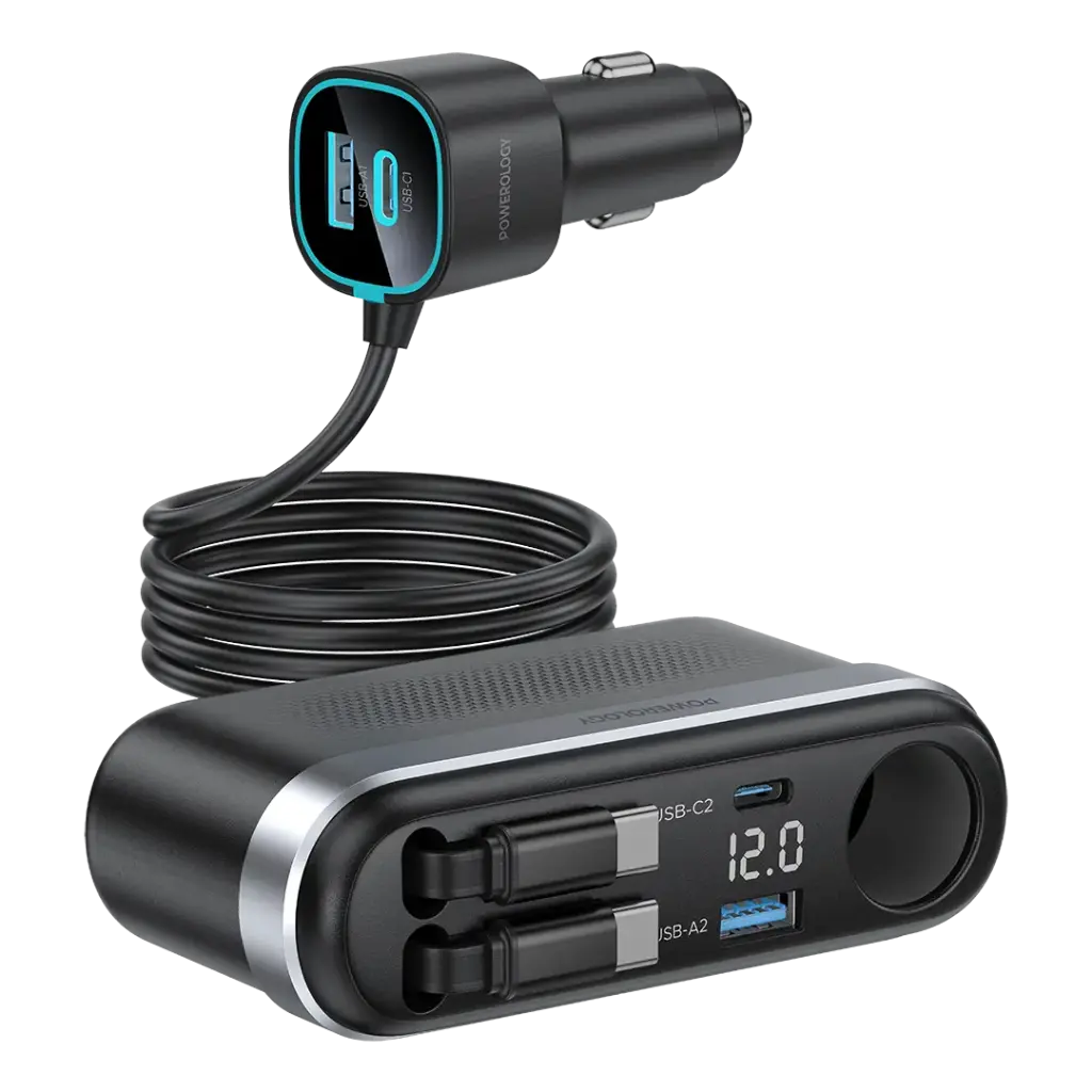 Powerology Currnex 60W Car Charger Multi-Port