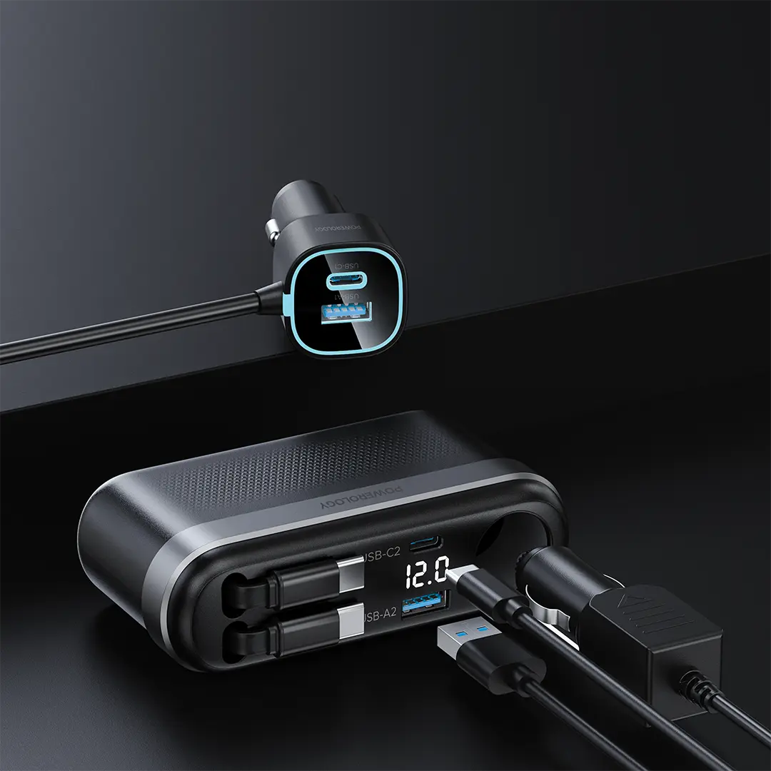 Powerology Currnex 60W Car Charger Multi-Port