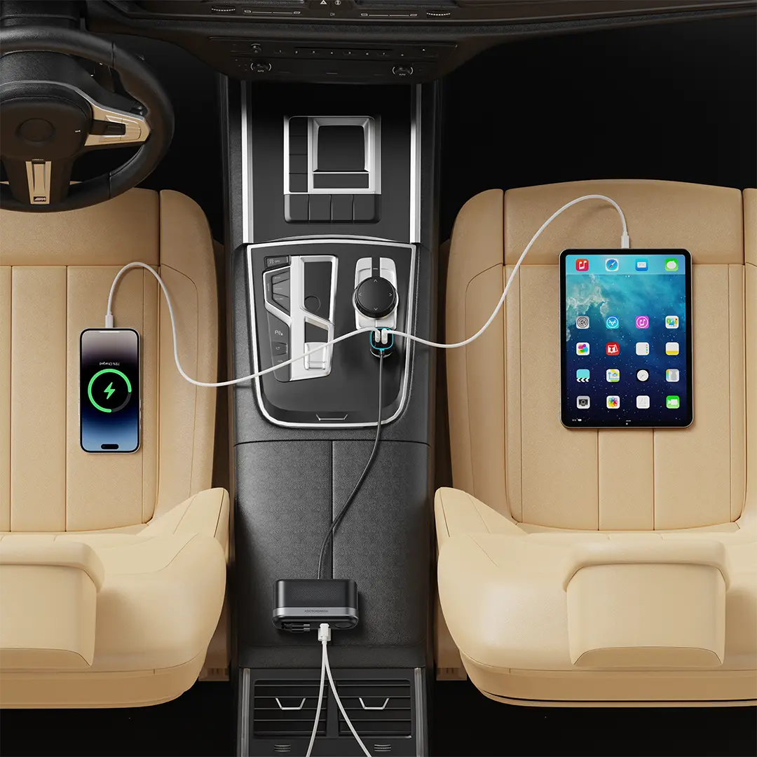 Powerology Currnex 60W Car Charger Multi-Port