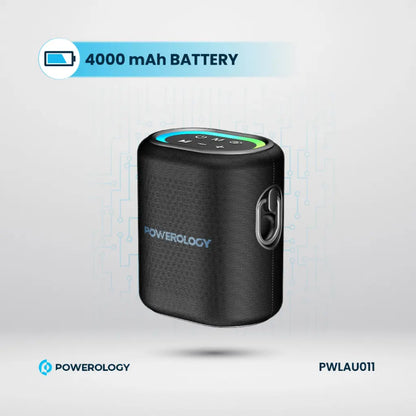 Powerology Portable Loud Speaker 25W – Powerful Wireless Sound with Deep Bass (Black)