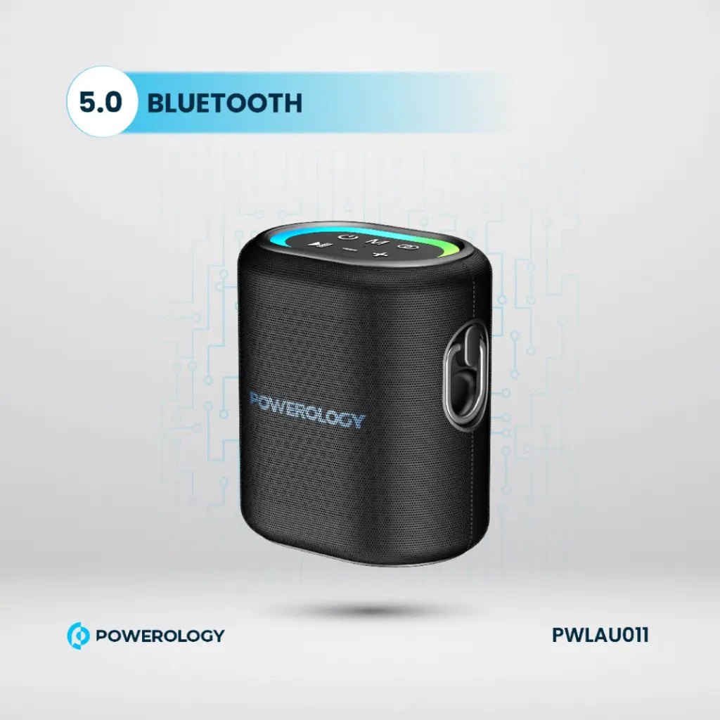 Powerology Portable Loud Speaker 25W – Powerful Wireless Sound with Deep Bass (Black)