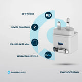 Powerology Single Output with Retractable GaN Charger