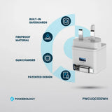 Powerology Single Output with Retractable GaN Charger