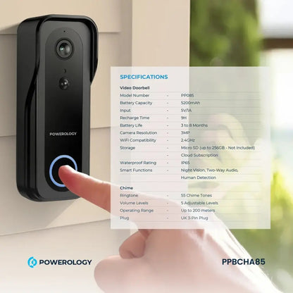 Powerology Smart Doorbell Camera