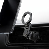 Powerology SnapMount MagSafe Car Holder – Strong Magnetic Phone Mount (Black)
