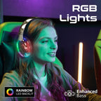 Promate ANC TransTune Bluetooth Headphones with RGB Lights