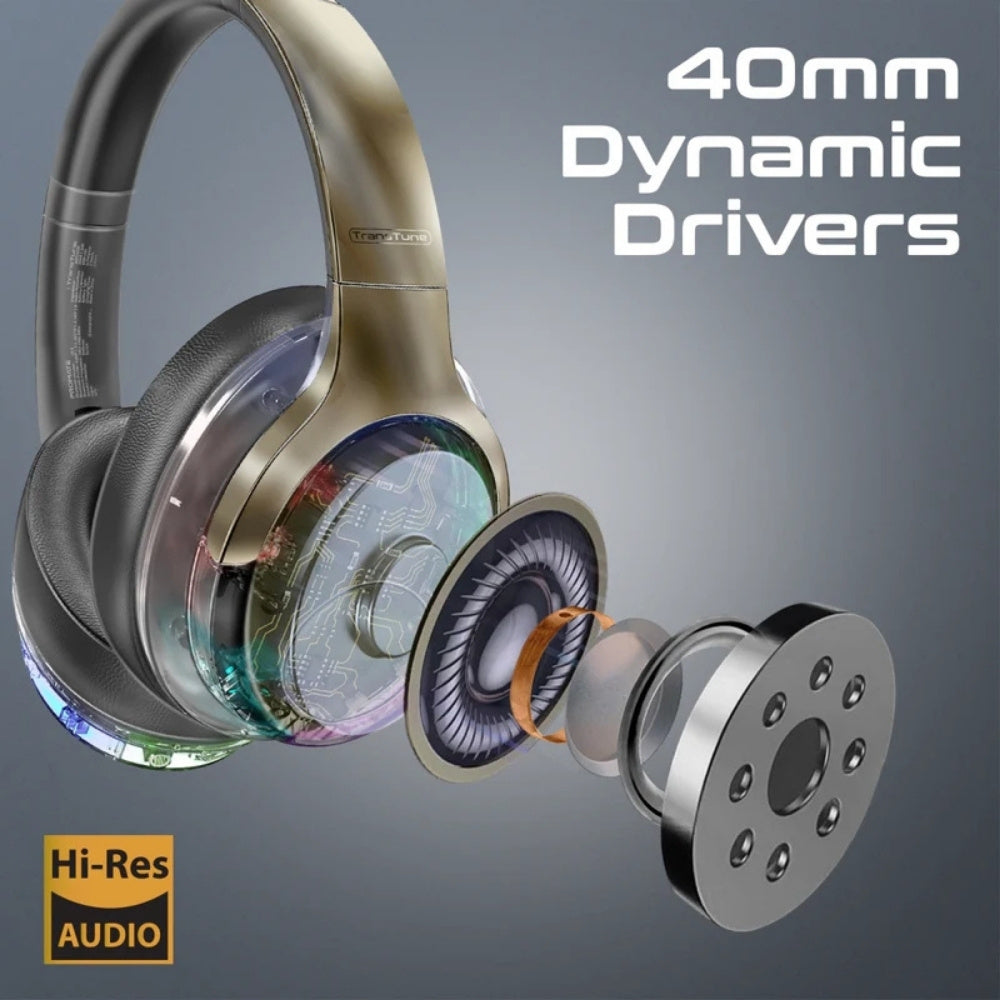 Promate ANC TransTune Bluetooth Headphones with RGB Lights