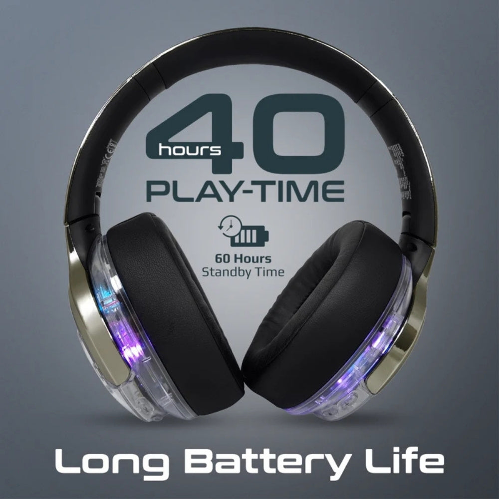 Promate ANC TransTune Bluetooth Headphones with RGB Lights