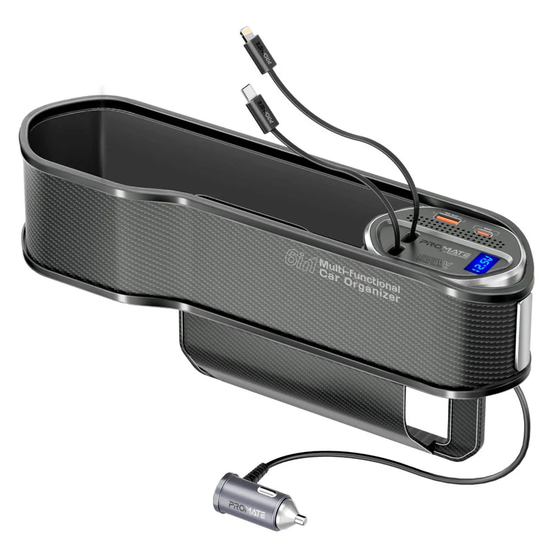 Promate CarMate-RPD 65W Multi-Functional Car Organizer