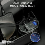 Promate CarMate-RPD 65W Multi-Functional Car Organizer