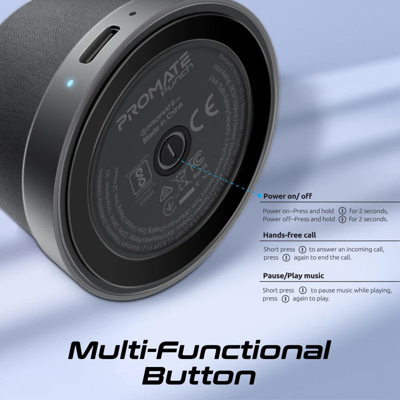 Promate Punch Mini MagSafe Bluetooth Speaker