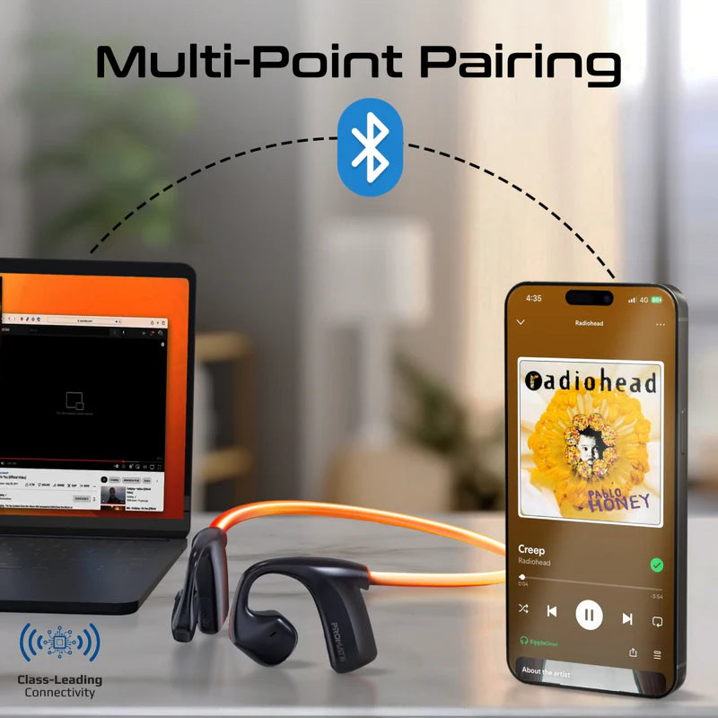 Promate RippleGlow Endurance Neckband Earphones