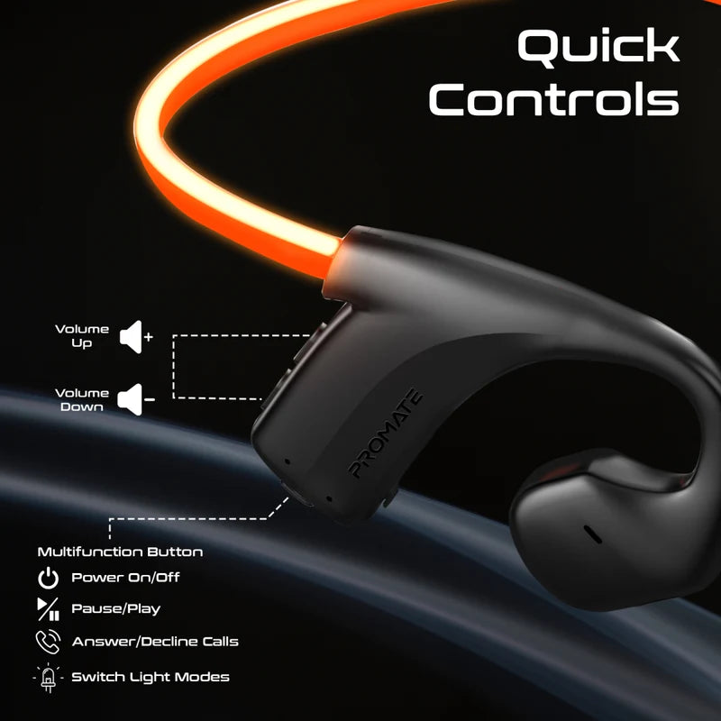 Promate RippleGlow Endurance Neckband Earphones