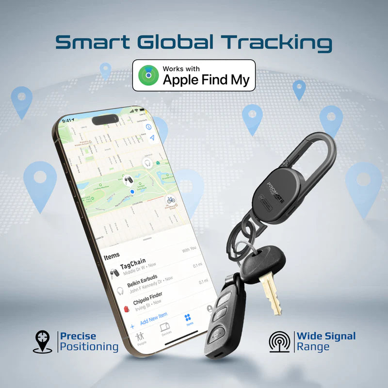 Promate TagChain Smart Carabiner Keychain
