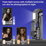 Q31 Single-Axis Stabilizer Selfie Stick Tripod – Smart Mobile Holder with Fill Light for Smartphones