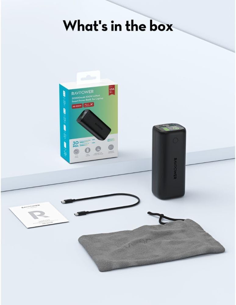 RAVPower 20000mAh 100W Power Bank