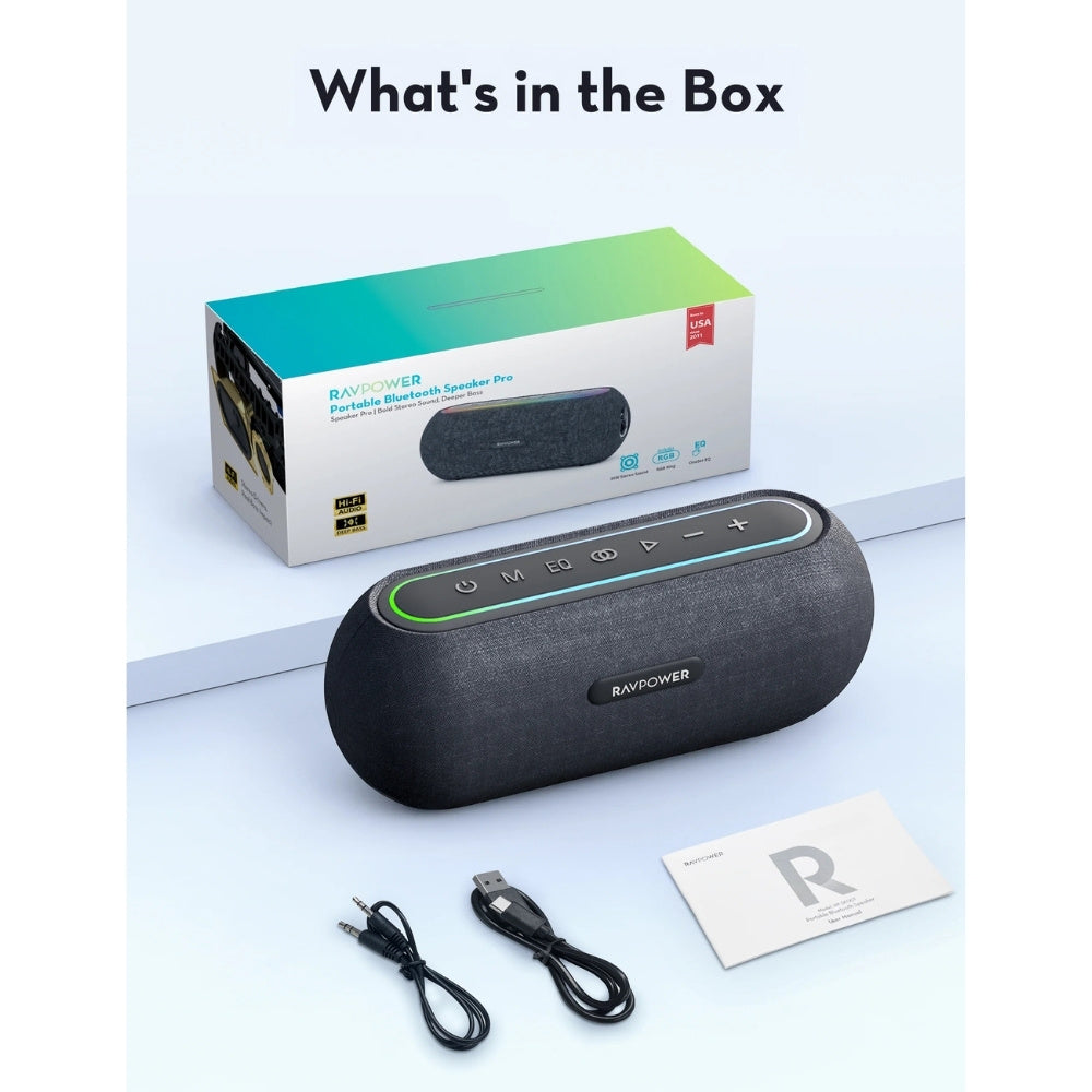 RavPower 35W RGB Portable Bluetooth Speaker Pro