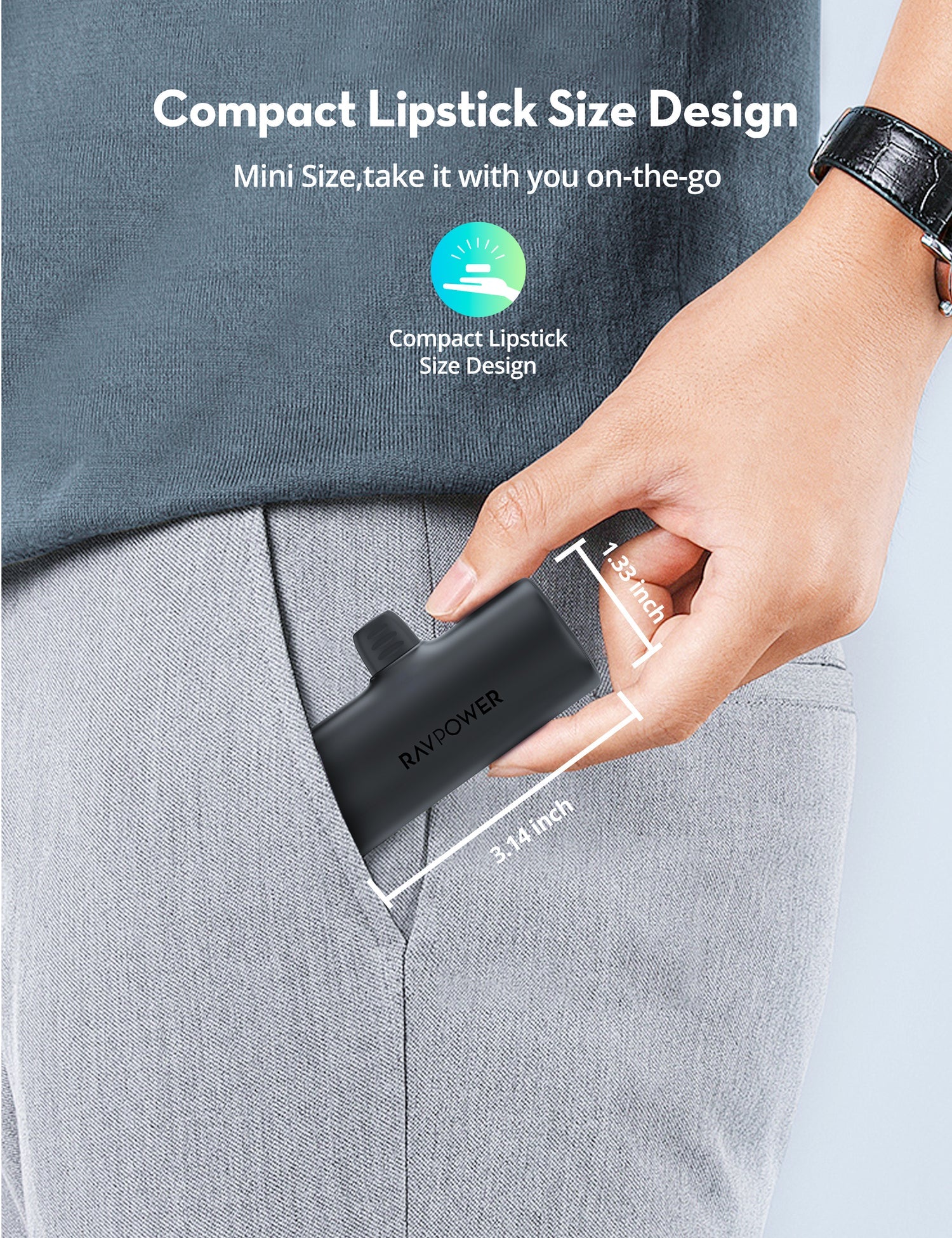 RavPower 5000mAh nano 20W USB-C Power Bank