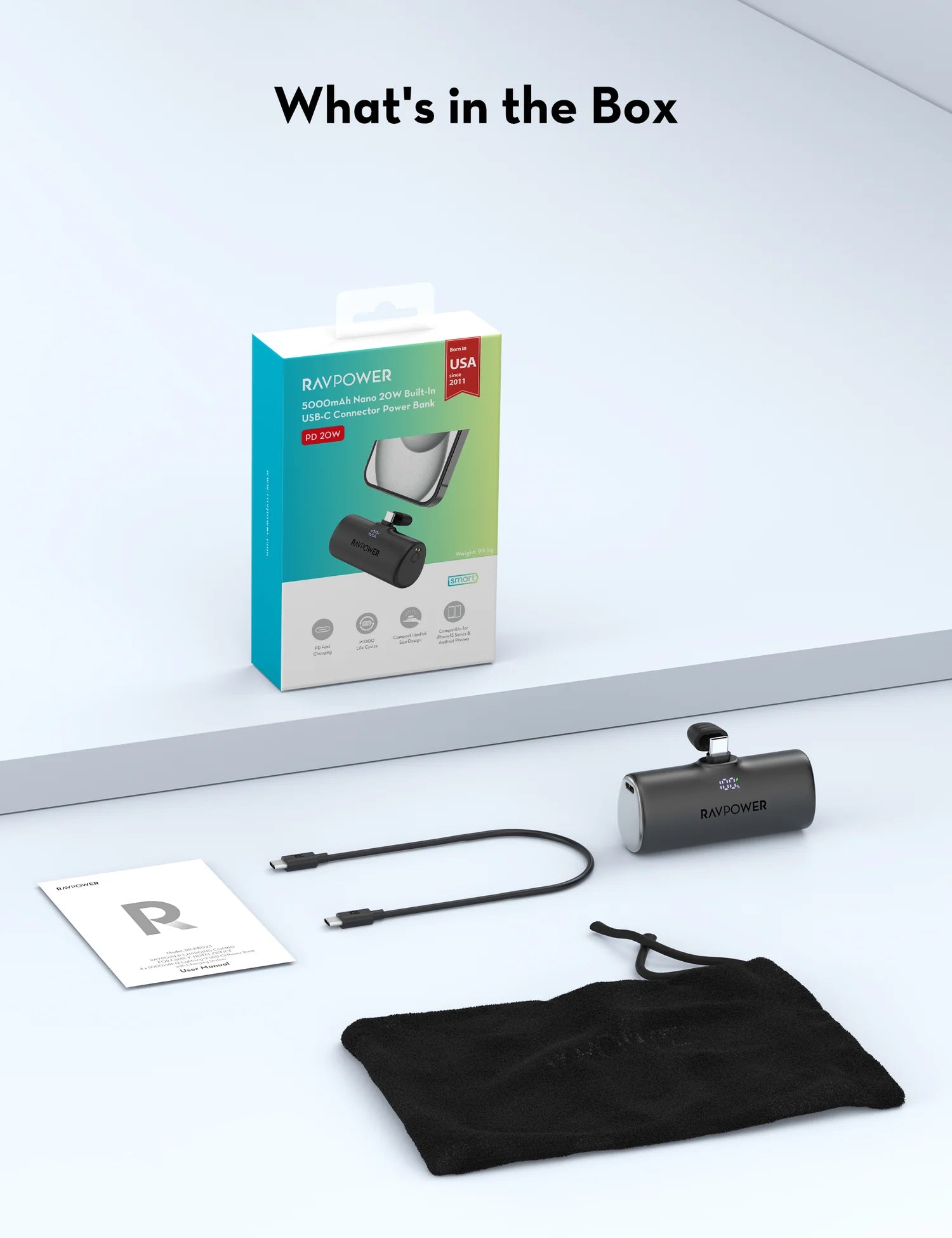 RavPower 5000mAh nano 20W USB-C Power Bank