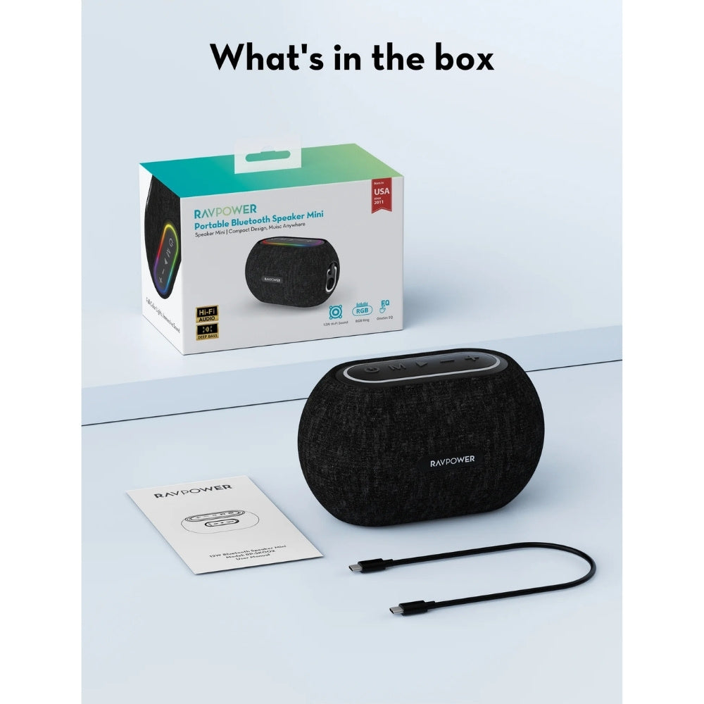 RavPower mini RGB Portable Bluetooth Speaker