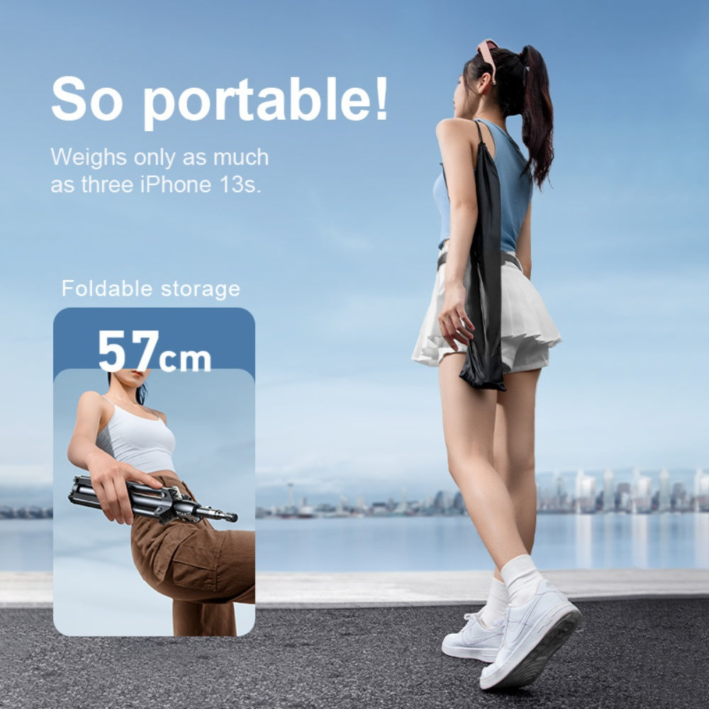 Rtako 1.7m Matte Carbon Steel Tripod – Heavy-Duty Adjustable Photography Stand (Model RLD-001)