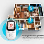 R306 Room Temperature Monitor Intercom Camera 2.0-inch Night Vision Wireless Baby Monitor - Saleshubstore