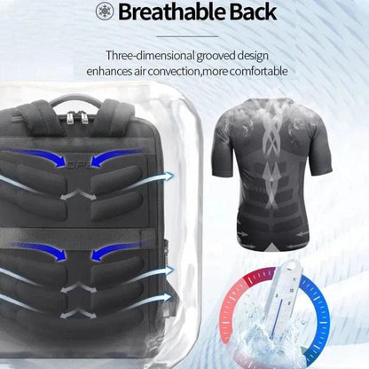 BOPAI Men's Slim Business Backpack 15.6" – Waterproof Laptop Bag with USB Charging Port, Office Work & Travel Backpack - Saleshubstore